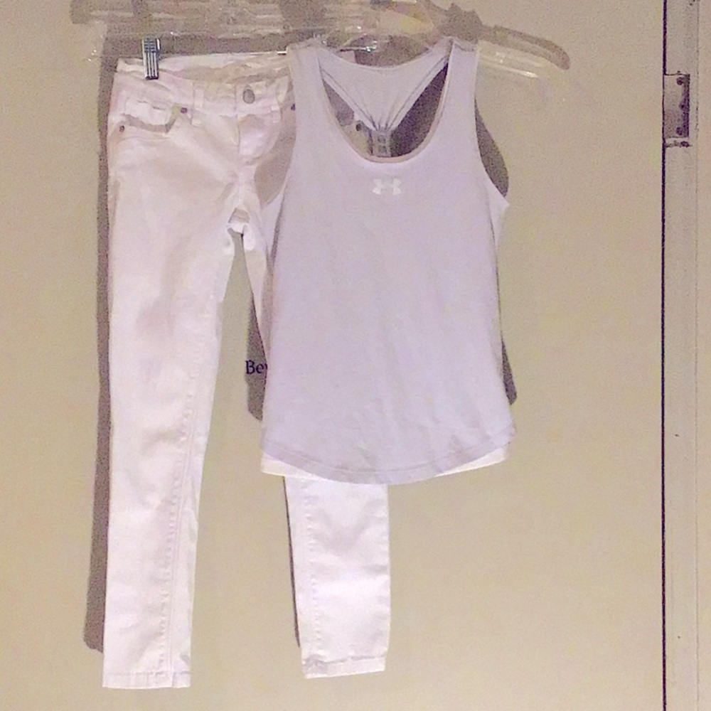 Set copper key jeans/ Heat Gear rase back top